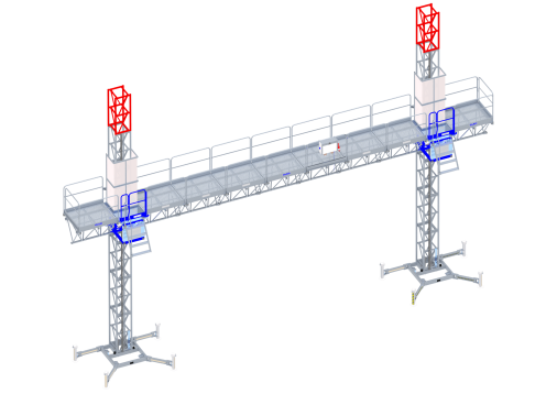 Plataformas de cremallera - Gama PEC: PEC 130 bimástil sin extensibles con bidón