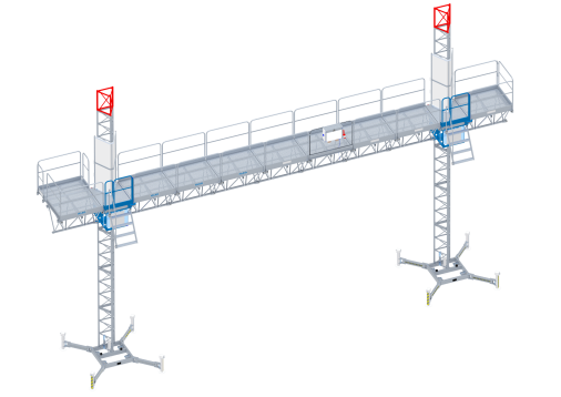Plataformas de cremallera - Gama PEC: PEC 120 bimástil