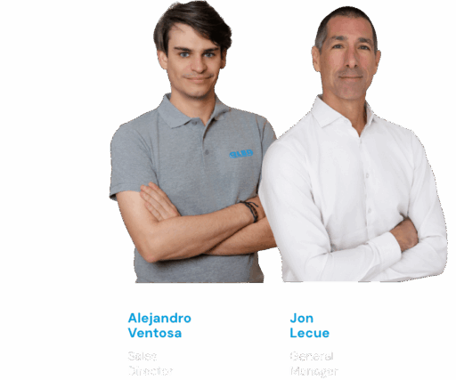 Alejandro Ventosa, Sales Director ; Jon Lecue, General Manager